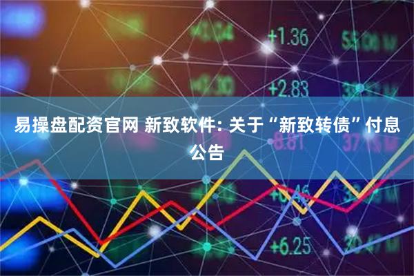 易操盘配资官网 新致软件: 关于“新致转债”付息公告